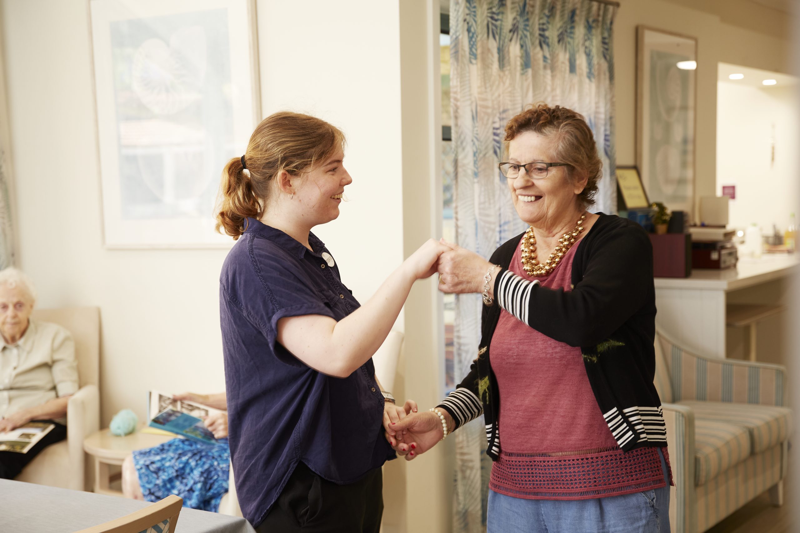 Aged Care Nurse with resident at Castledare