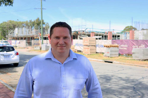 Carey Bray at new Aged Care facility in Belmont