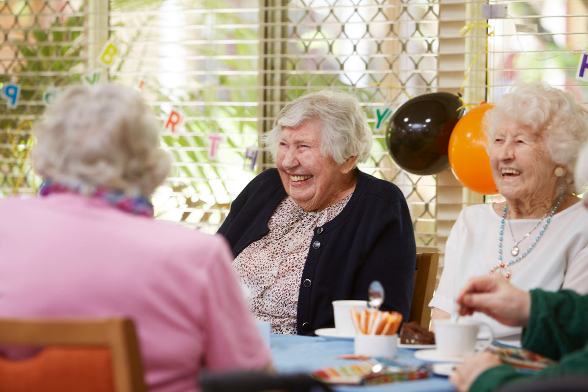 Castledare Residential Aged Care residents at a birthday celebration