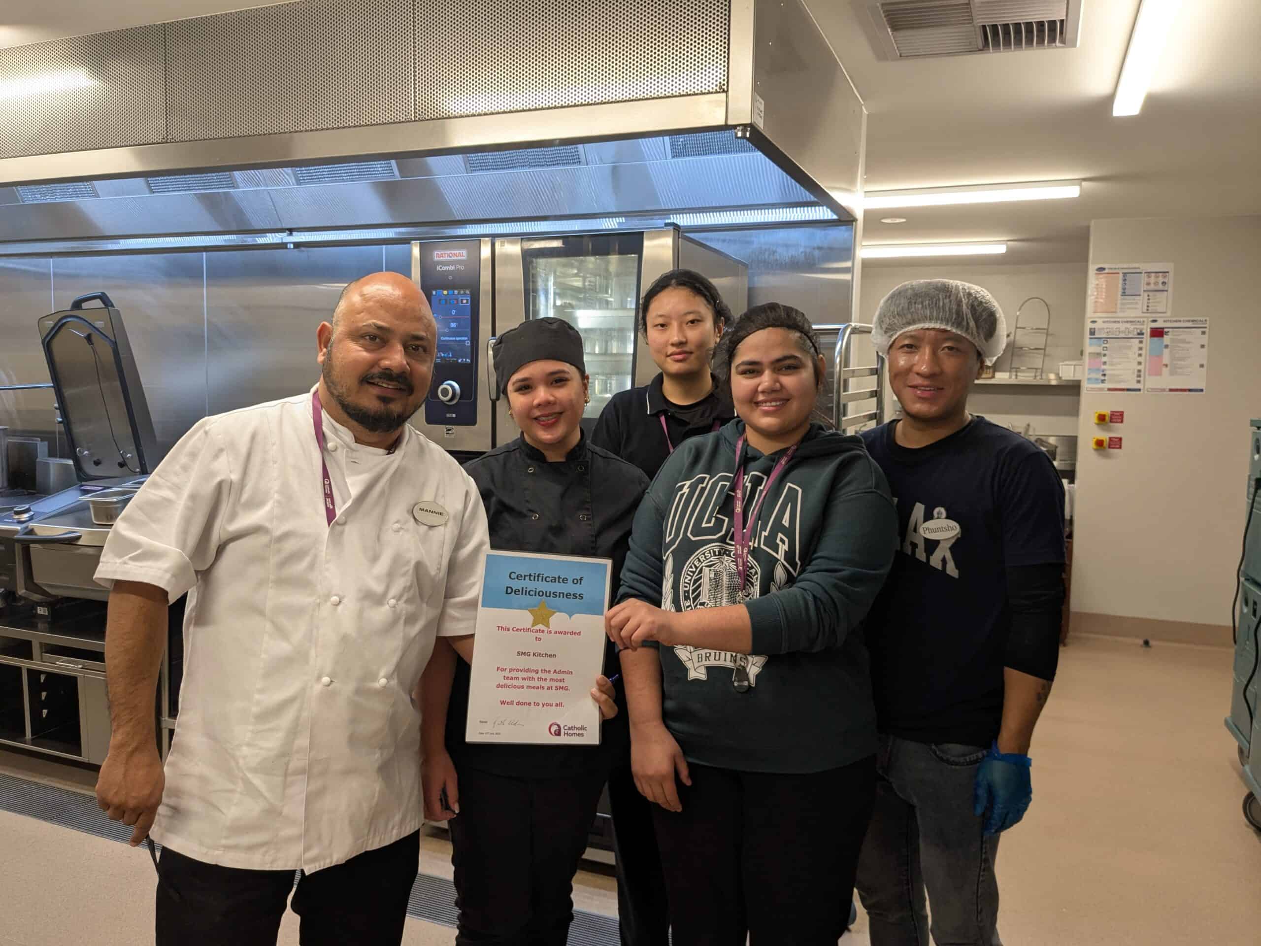 SMG Kitchen Team Recognised for Outstanding Service